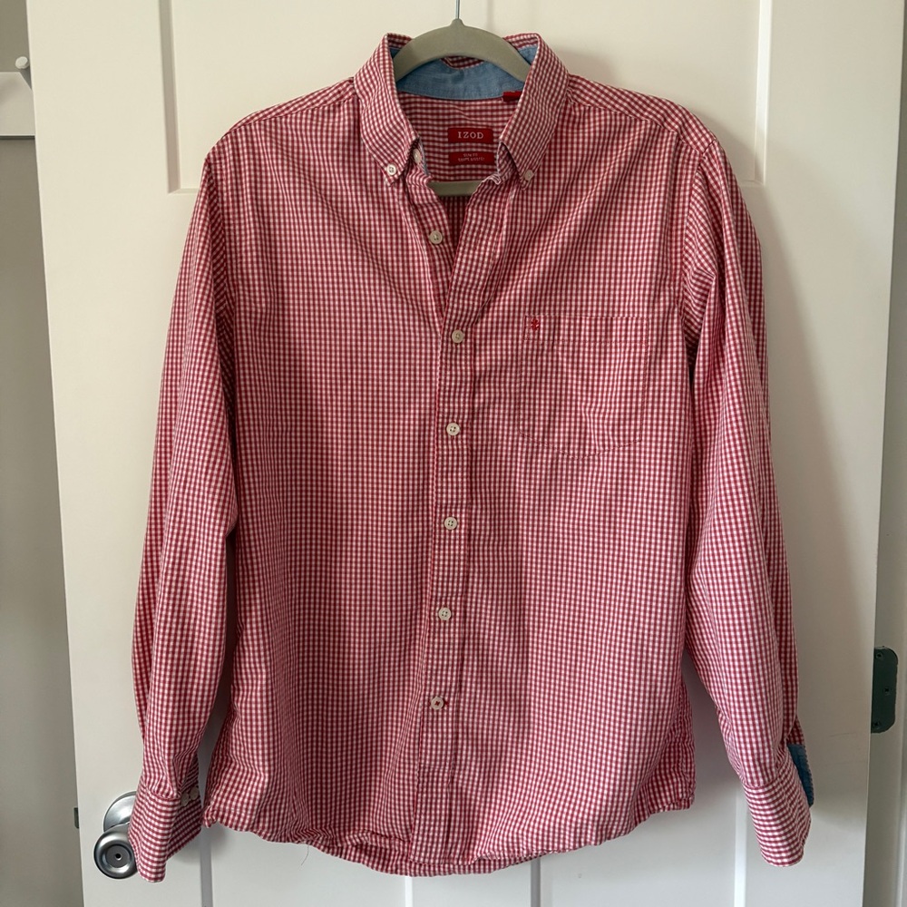 Izod Gingham Button Up